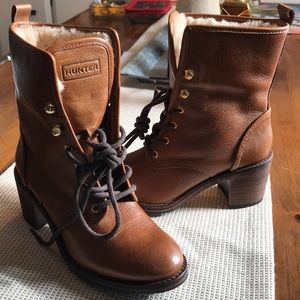 Hunter leather boots